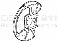 Brake disc cover plate FRONT. Porsche 928 86-91 - 92835108303, 92835108403 Brake disc cover plate FRONT. Porsche 928 86-91 - 92835108303, 92835108403
