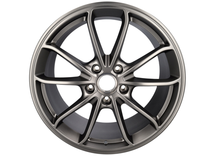 20' GT4 Alloy Wheels in Platinum (satin-gloss). Original Porsche - 98104460302, 00004460719