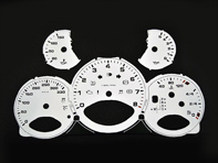 Instrument face set, White. Porsche 997.2 PDK - KPH - 330 MPH - 9764121004PDK - F97 641 210 04TIP, F9764121004TIP Instrument face set, White. Porsche 997.2 PDK - KPH - 330 MPH - 9764121004PDK - F97 641 210 04TIP, F9764121004TIP