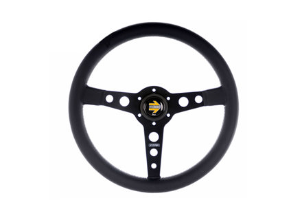 方向盘原型 - 黑色/黑色皮革 - Momo - M11111525211R