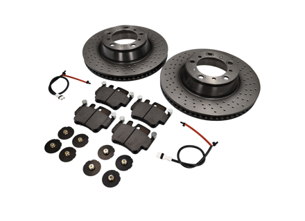 Brake Disc Package with PAGID Street+ Brake Pads Porsche 996 1997-04 - 07B31415, 99635240X02BRE, 99635240X02, 99661236501, 99635208602, 99635208600, T8028SP2001