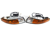 Indicator Lamps and Lens Front Kit with BLACK Rim Lens Porsche 911 - 91163194400, 91163194300, PCG63193520, PCG63193620, 91163197000, 91163197001 Indicator Lamps and Lens Front Kit with BLACK Rim Lens Porsche 911 - 91163194400, 91163194300, PCG63193520, PCG63193620, 91163197000, 91163197001