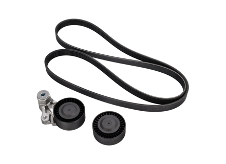 Levier, poulie et courroie de tendeur de courroie de transmission. Porsche 718 Boxster/Cayman 2.5L - 0PB145257, 9A210221100, 0PB903308, 9A210222500