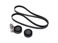 Drive belt tensioner lever, pulley & Belt. Porsche 718 Boxster / Cayman 2.5L - 0PB145257, 9A210221100, 0PB903308, 9A210222500