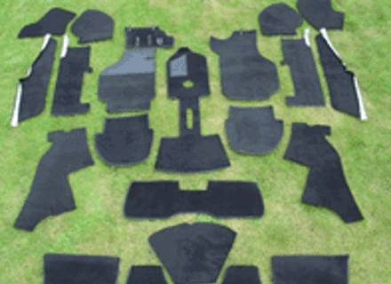 Interior floor carpet set. Porsche 911 1984-89