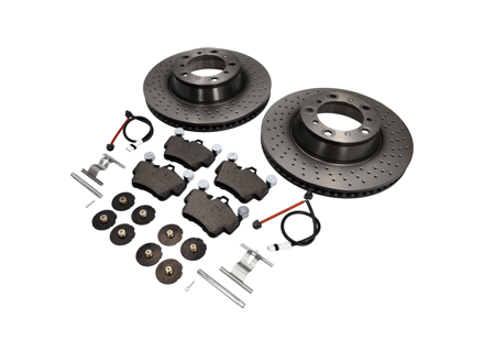 REAR Brake Pads and Brake Disc Package Porsche 997 C4S - 99635240501, 99635240601, 99635240502, 99135240301, 99135240401, 9P1615601, 9P1615602, 99635240503, 99635240603, 99135240302, 99135240402, 99635240500, 99635240600, 99635240602