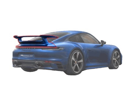 Aerokit rear spoiler. Porsche 992 Carrera 2 / Carrera 4 with Sport Design Package - 992827078V04, 992827078AV04, 992827078B, 992827078C