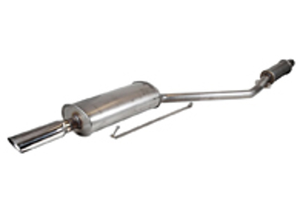 Rear exhaust, Original style, Stainless Steel, with polished tailpipe Porsche 924 2.0L 1976-88 - 92.403S, 92403S, 1620608300, 477253125K, 477253125, 477253125S - 1620608300