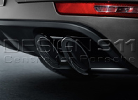 Exhaust Sports tailpipes BLACK. Porsche Macan Turbo - 95B04420010