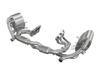 Sistema de escape deportivo de acero inoxidable conmutable con catalizadores de 200 celdas y colectores para Porsche 997-1 Carrera / S 2005-2008 - 99711110301, 99711110401, 99711110102, 99711110202, 99711121102, 99711121103, 99711121202, 99711121203, 99711123202, 99711123203