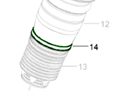 Schokdemperklem Voor (type luchtvering). Porsche 970 Panamera - 97034360300
