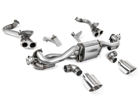 Milltek GPF Bypass Sports Exhaust With Polished GT-115 Trims. Porsche 718 Cayman / Boxster GTS 4.0L - 982251053E, 982251053K, 982251053F, 982251053H, 982251053D, 982251053G, 982254351B, 982254351L, 982254351AA, 982254351P, 982254351R, 982254350B, 982254350L, 982254350AA, 982254350P, 982254350R - SSXPO162