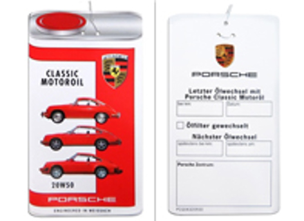 Étiquette de vidange d'huile Porsche Classic 20W-50 pour Porsche 356 / 914 / 911 2.0-2.7L - PCG04320928, PCG04320929, 20W50, 20W 50, 20W-50