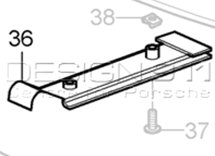 Untere Spoilerträgerplatte der vorderen Stoßstange. Porsche 997 GT2 - 99750558580