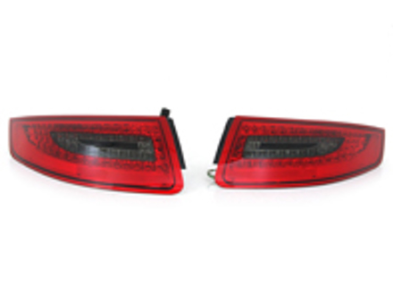 保时捷 997 后部指示灯装置，烟熏色/红色 V2，带 LED 灯泡