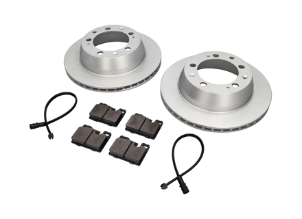 Bremsbeläge und Bremsscheibenpaket hinten. Porsche 944 Fahrzeuge ohne ABS - 94435204105, 94435295102, 94461221104