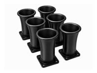Set di tromboncini di aspirazione neri per corpi farfallati individuali Rennen. Porsche 911