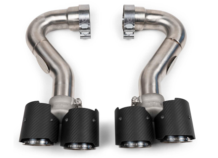 Exhaust Tail Pipes Deluxe Quad Style in Carbon Fibre. Porsche Cayenne 955 S - 95511100020, 95511125110, 95511125111, 95511125210, 95511125211 - FS.POR.955V8.QDTC