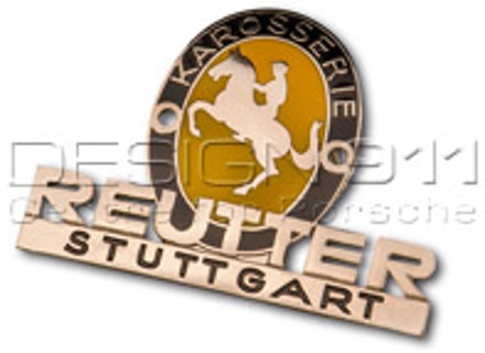 Reutter Badge, 1950 to 1953. Porsche 356 - PSP72300100, PCG72300100 Reutter Badge, 1950 to 1953. Porsche 356 - PSP72300100, PCG72300100