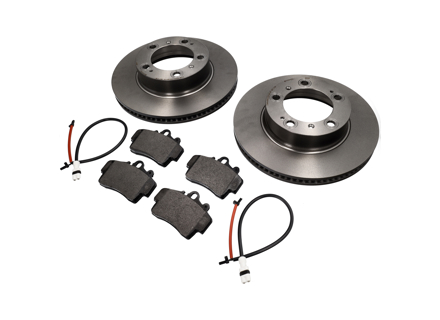 FRONT Brake Pads and Brake Disc Package for Porsche Boxster 986 2.5L / 2.7L 1997-04 - 98735193903, 98635140105, 99661236501, 98735193903BRE, 98635140105BRE, P65007, 98635139311, 98635193911, 98635193913, 98635193915, 98735193902, 98735193904, 09948211, 99661236500