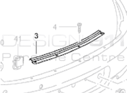 Rear bumper top bracket. Porsche 996 C2 / C4 / GT MKI - 99650583300