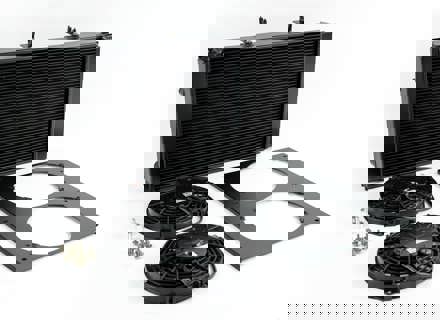 Aluminium radiator, fan and fan shroud kit. Porsche 944 / 944 turbo - 95110603150, 95110603103, 95110603105, 95110603107, 94410603103, 94410603104, 94410603101