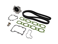 Waterpomp-, riem- en thermostaatset voor Porsche 955 Cayenne S / turbo - 94810601104, 94810612303, 94810640101, 94811014501, 99919238050, 94810601103, 99610612570, 99610612571