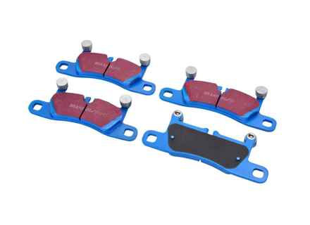 EBC蓝色后刹车片“街道和赛道两用”。适用于保时捷991/981/718/958 Cayenne。 - 99135293904, 99135293902 - DP52098NDX