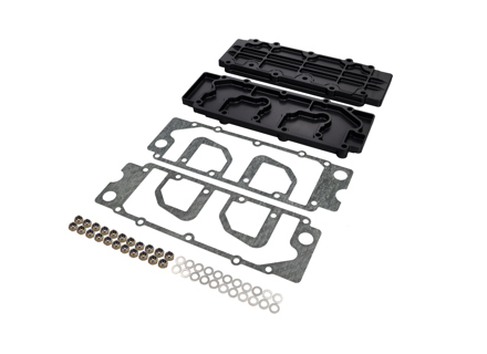 Camshaft Engine Lower Cover Kit - Alloy in Black  Porsche 911 1968-89 - 93010511605, 90003101430, 90008400402, 93010519507