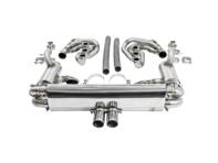 Sistema di scarico sportivo CARGRAPHIC GT Backdate con collettore ID45 GT, riscaldamento, senza valvole, look GT3. Porsche 964 Carrera 2/4/RS - 96411104504, 96411104605, 96411104502, 96421103905, 96421103932, 96421104004