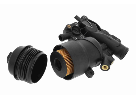 Filtro de aceite con carcasa. Porsche 958 Cayenne / 95B.1 Macan / 970 Panamera - 95810701032, 95810701031, 95810701030 - V45-0247