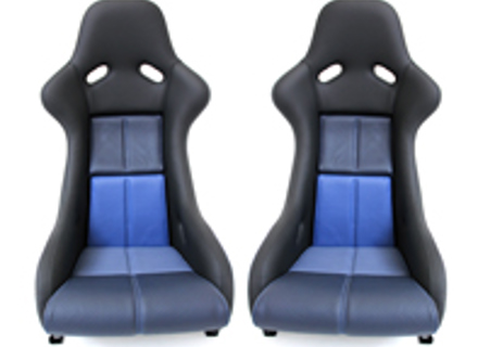 Seats in RennSport Style, Black-Blue. Porsche 964 / 993 - P964108-S, P964108