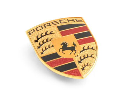 Bonnet badge. Porsche 957 Cayenne 2007-10 - 95555960000, 95555960001, 95555960002, 95555979500