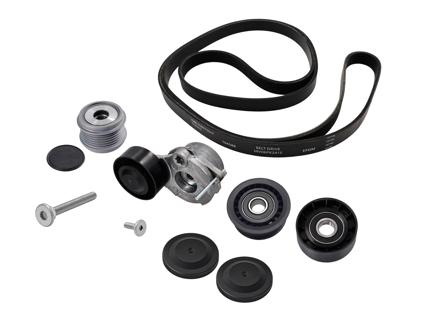 Aandrijfriem- en poelieset. Porsche 95B.1 Macan Diesel 3.0L 2014-18 - 958903137, 95510211801, 95510211921, 958903133, 94660395500/1