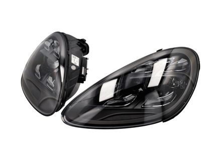 Headlamp Led Upgrade 2023 PDLS style High Beam Laser Porsche Cayenne 958.1 2011-2014 LHD - 95863117300, 95863117301, 95863117400, 95863117401