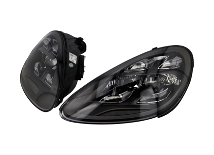 Headlamp Led Upgrade 2023 PDLS style High Beam Laser Porsche Cayenne 958.1 2011-2014 LHD - 95863117300, 95863117301, 95863117400, 95863117401