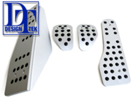 Pedals alloy and footrest kit, RHD. Porsche 986 / 987 / 987C / 996 / 997 DesignTek