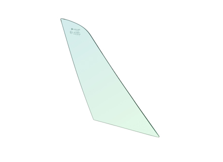 Vetro anteriore fisso da 1/4 di finestra, tinta verde. Porsche 911 69-89 COUPE / 964 COUPE - 91154251100, 91154251200