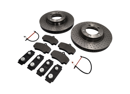 FRONT Brake Pads and Brake Disc Package Porsche 997 3.8L C2S - 9963514XX04BRE, 99635141004, 99635140904BRE, 99635140904, 9963514XX04, 99635194913BRE, 99635194913, 99761275701, 99761267801, 99635108901