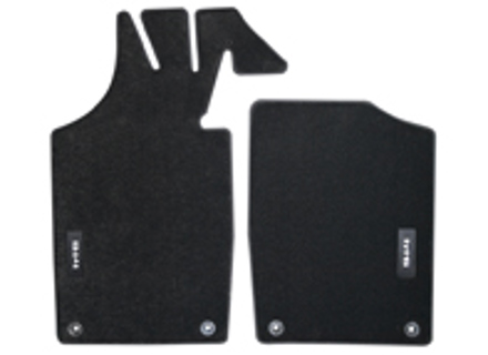 Jeu de tapis de sol Noir, bordure en Nubuck pour Porsche 914 - 91455102300