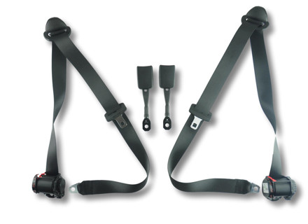 Retractable 3-point inertia reel front seat belt kit Porsche 996 Convertible 1997 to 2001 - 99680303301, 99680303401, 99680318304, 99680318301