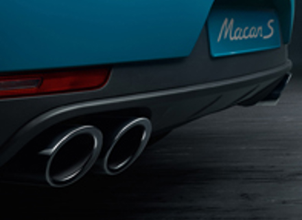 Exhaust tail pipes, in Black. Porsche Macan II - 95B044205A