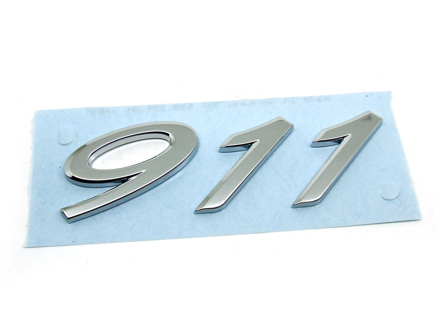 911 -  Chrome rear lid badge. Porsche 991 - 99155923101